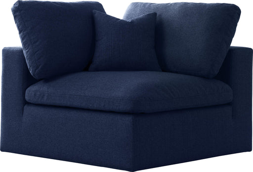Serene Navy Linen Fabric Deluxe Cloud Corner Chair - Royal Furniture & Gifts (MI) - Multi Location