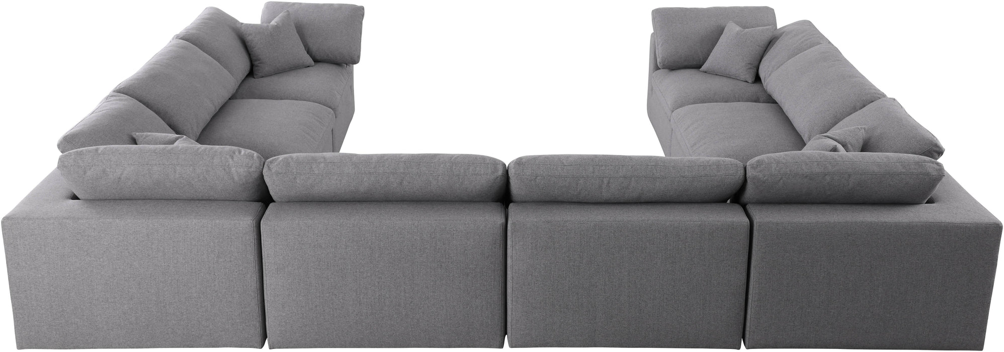 Serene Grey Linen Fabric Deluxe Cloud Modular Sectional - Royal Furniture & Gifts (MI) - Multi Location