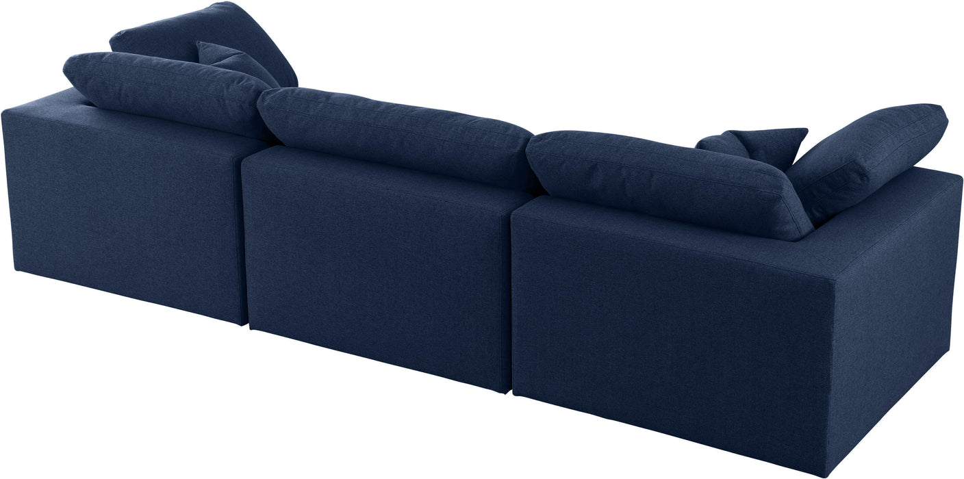 Serene Navy Linen Fabric Deluxe Cloud Modular Sofa - Royal Furniture & Gifts (MI) - Multi Location