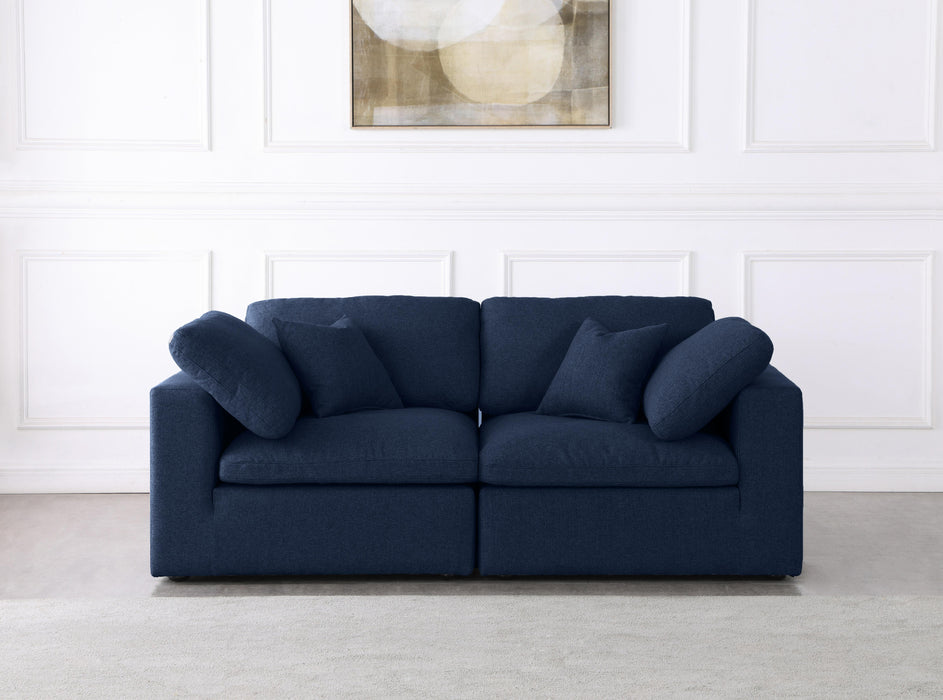 Serene Navy Linen Fabric Deluxe Cloud Modular Sofa - Royal Furniture & Gifts (MI) - Multi Location