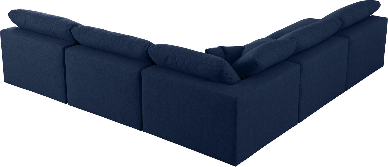 Serene Navy Linen Fabric Deluxe Cloud Modular Sectional - Royal Furniture & Gifts (MI) - Multi Location