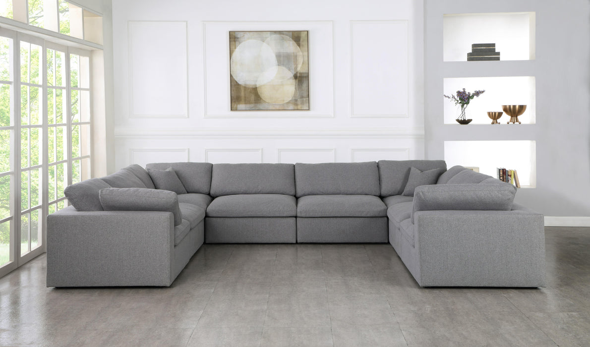 Serene Grey Linen Fabric Deluxe Cloud Modular Sectional - Royal Furniture & Gifts (MI) - Multi Location
