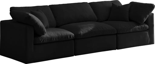 Plush Black Velvet Standard Cloud Modular Sofa - Royal Furniture & Gifts (MI) - Multi Location