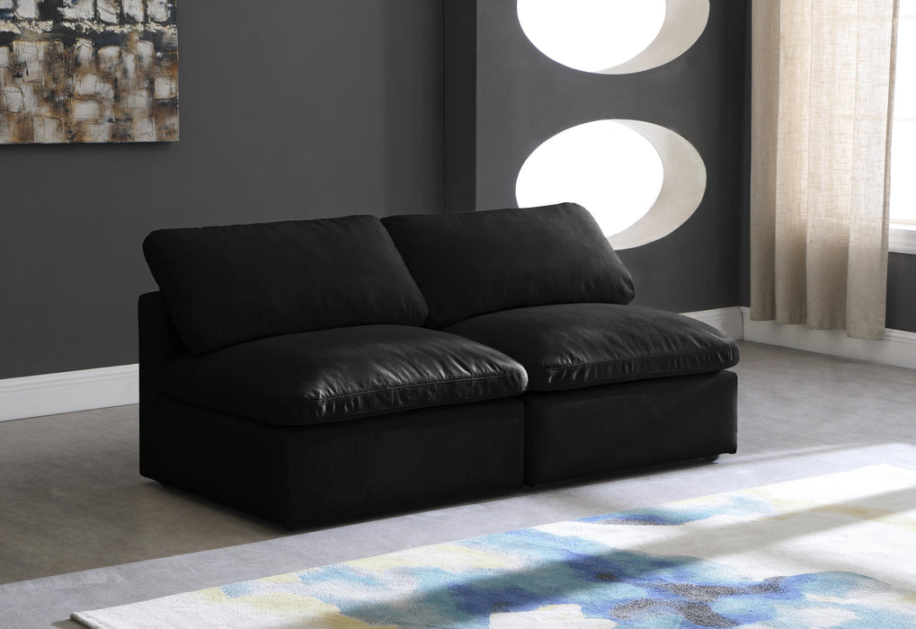 Plush Black Velvet Standard Cloud Modular Sofa - Royal Furniture & Gifts (MI) - Multi Location