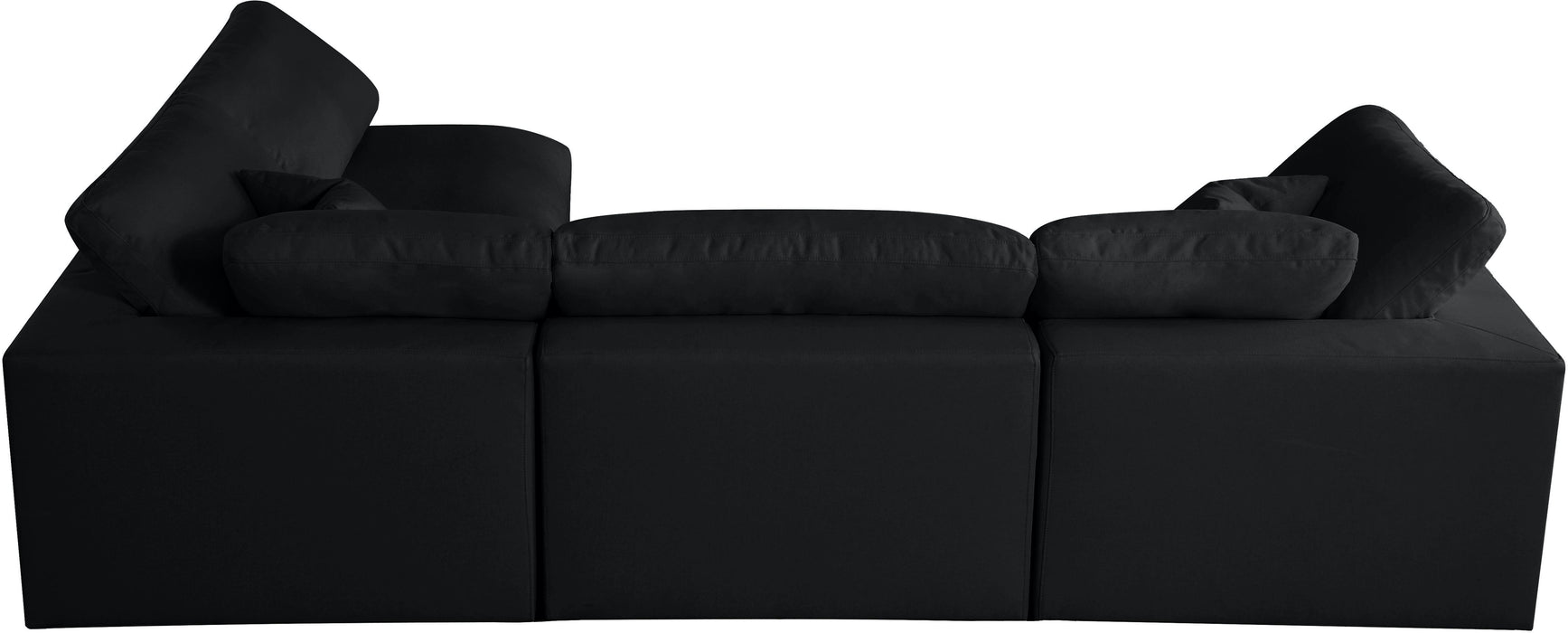 Plush Black Velvet Standard Cloud Modular Sectional - Royal Furniture & Gifts (MI) - Multi Location