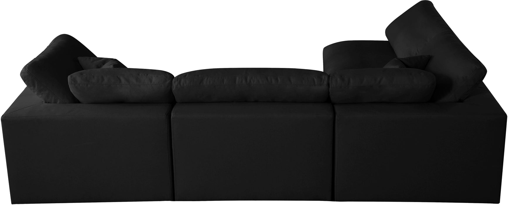 Plush Black Velvet Standard Cloud Modular Sectional - Royal Furniture & Gifts (MI) - Multi Location