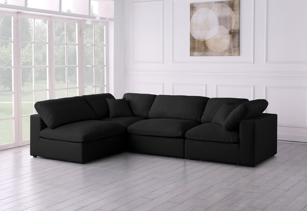 Plush Black Velvet Standard Cloud Modular Sectional - Royal Furniture & Gifts (MI) - Multi Location