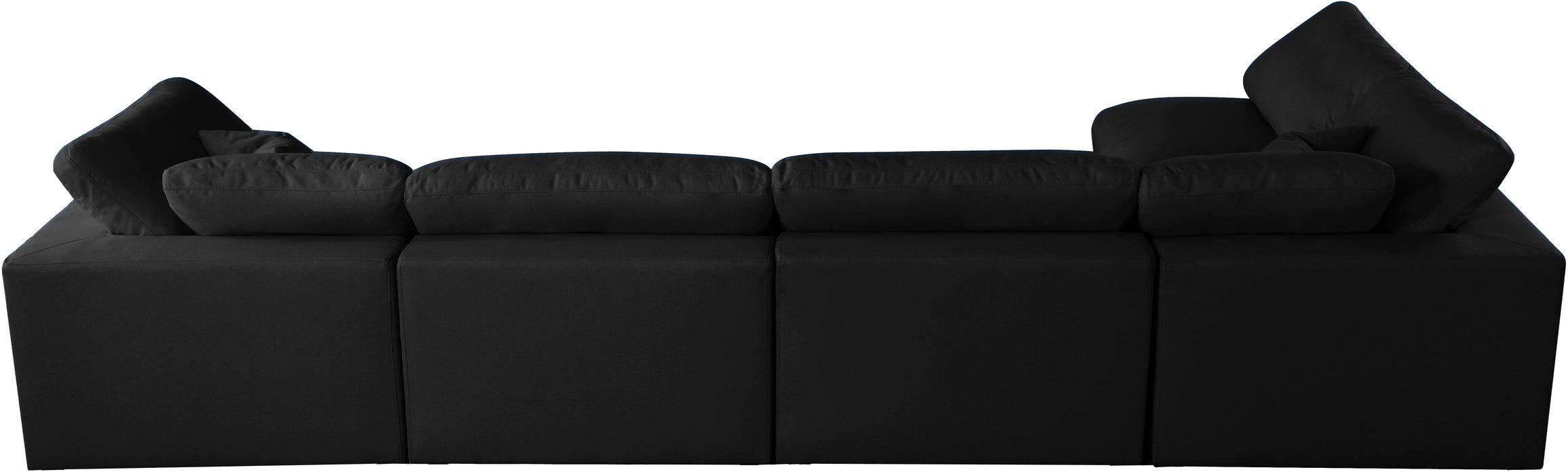 Plush Black Velvet Standard Cloud Modular Sectional - Royal Furniture & Gifts (MI) - Multi Location