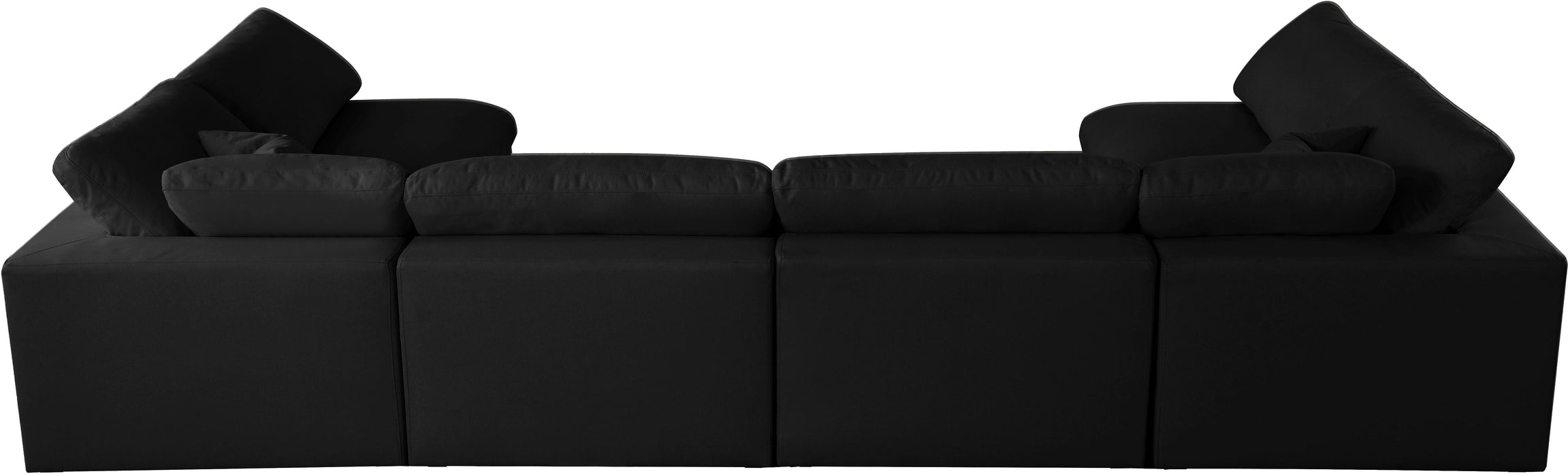Plush Black Velvet Standard Cloud Modular Sectional - Royal Furniture & Gifts (MI) - Multi Location