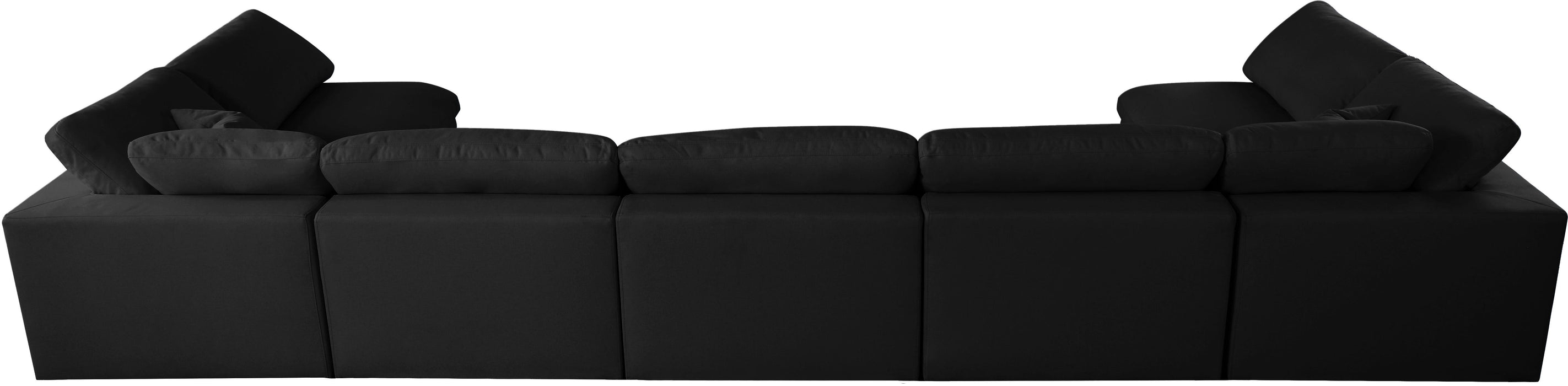 Plush Black Velvet Standard Cloud Modular Sectional - Royal Furniture & Gifts (MI) - Multi Location