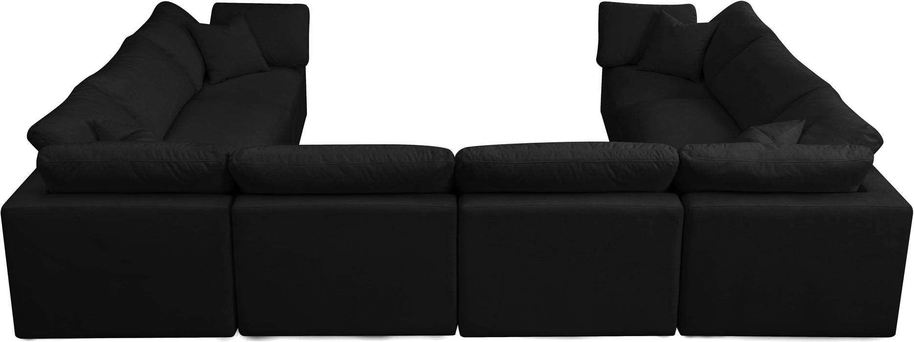 Plush Black Velvet Standard Cloud Modular Sectional - Royal Furniture & Gifts (MI) - Multi Location