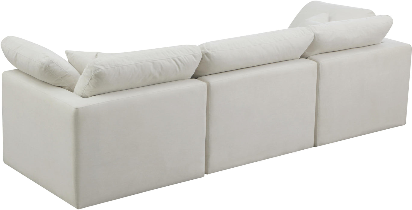 Plush Cream Velvet Standard Cloud Modular Sofa - Royal Furniture & Gifts (MI) - Multi Location