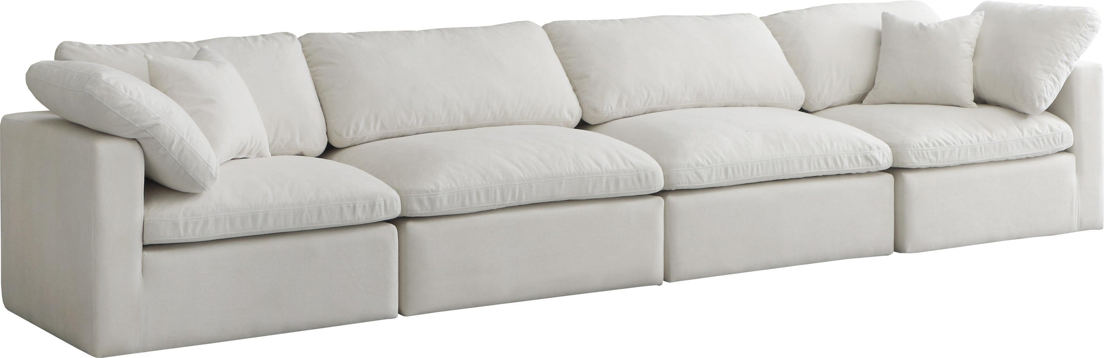 Plush Cream Velvet Standard Cloud Modular Sofa - Royal Furniture & Gifts (MI) - Multi Location
