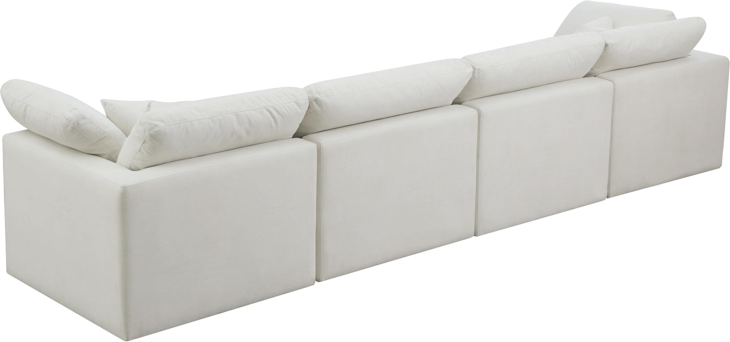 Plush Cream Velvet Standard Cloud Modular Sofa - Royal Furniture & Gifts (MI) - Multi Location