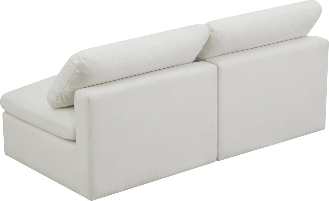 Plush Cream Velvet Standard Cloud Modular Sofa - Royal Furniture & Gifts (MI) - Multi Location