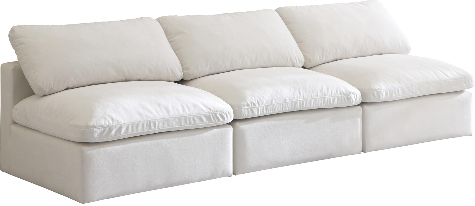 Plush Cream Velvet Standard Cloud Modular Sofa - Royal Furniture & Gifts (MI) - Multi Location