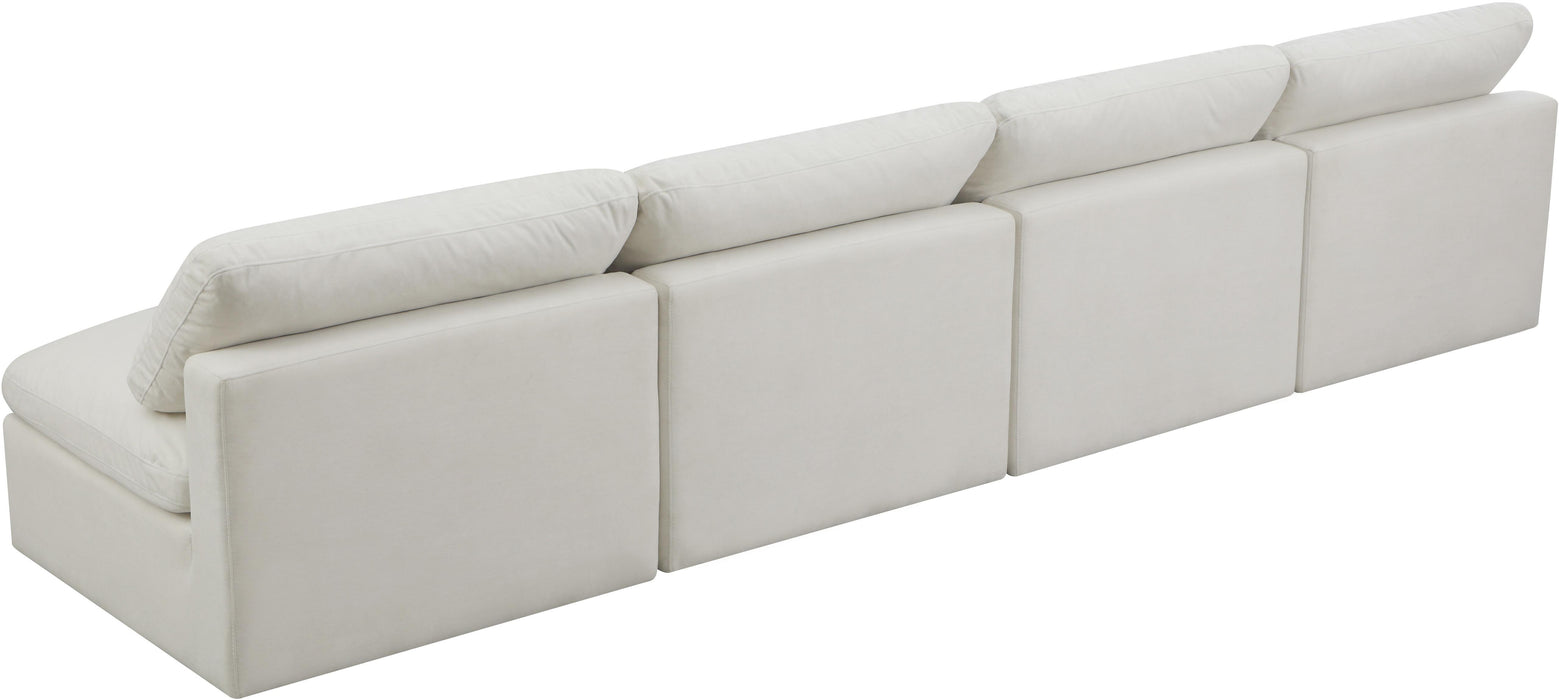 Plush Cream Velvet Standard Cloud Modular Sofa - Royal Furniture & Gifts (MI) - Multi Location