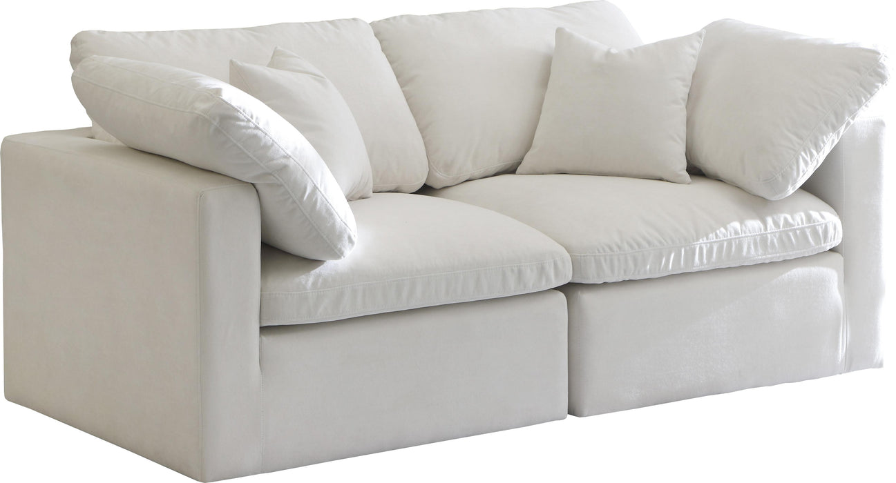 Plush Cream Velvet Standard Cloud Modular Sofa - Royal Furniture & Gifts (MI) - Multi Location