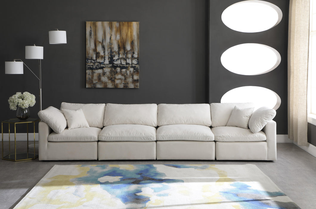 Plush Cream Velvet Standard Cloud Modular Sofa - Royal Furniture & Gifts (MI) - Multi Location