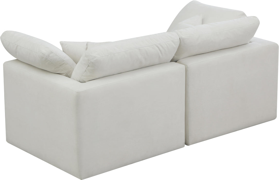 Plush Cream Velvet Standard Cloud Modular Sofa - Royal Furniture & Gifts (MI) - Multi Location