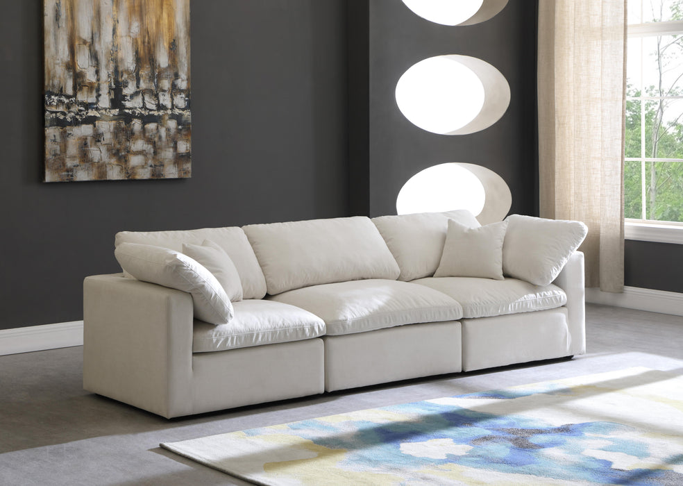 Plush Cream Velvet Standard Cloud Modular Sofa - Royal Furniture & Gifts (MI) - Multi Location