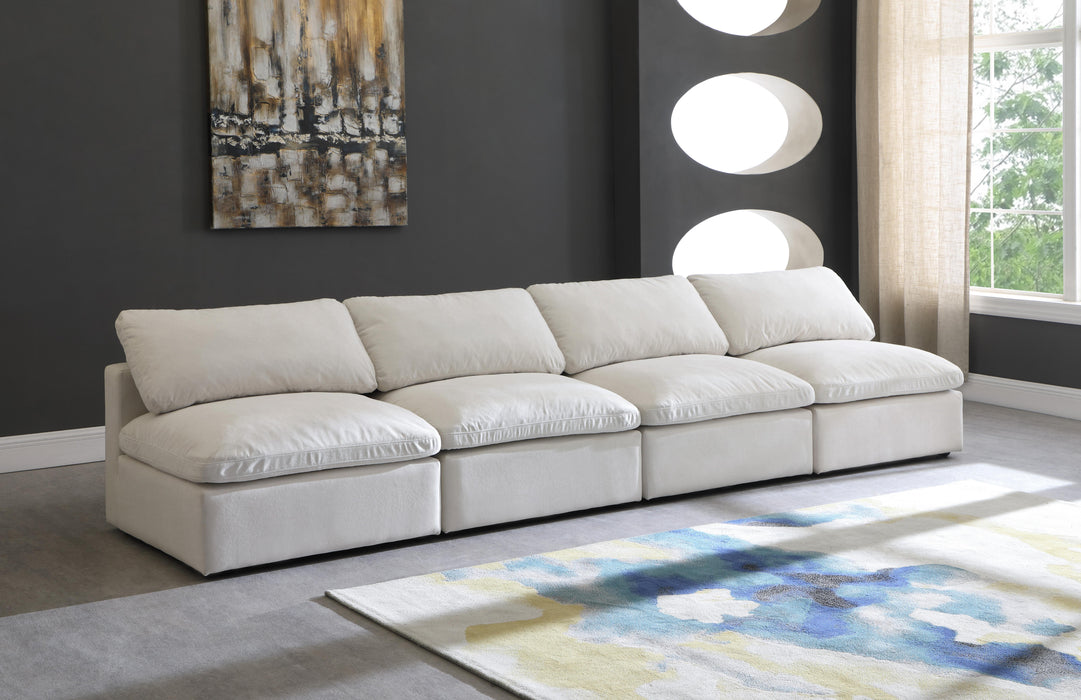 Plush Cream Velvet Standard Cloud Modular Sofa - Royal Furniture & Gifts (MI) - Multi Location