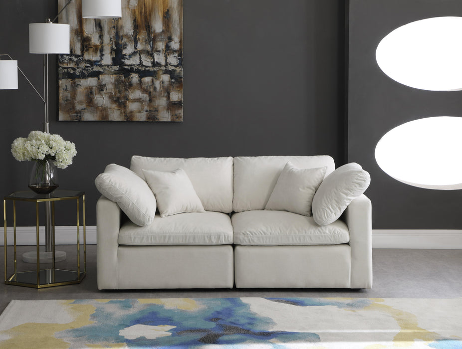 Plush Cream Velvet Standard Cloud Modular Sofa - Royal Furniture & Gifts (MI) - Multi Location