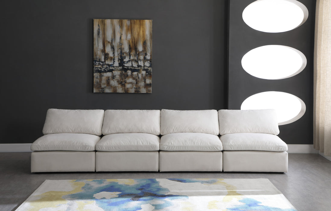 Plush Cream Velvet Standard Cloud Modular Sofa - Royal Furniture & Gifts (MI) - Multi Location