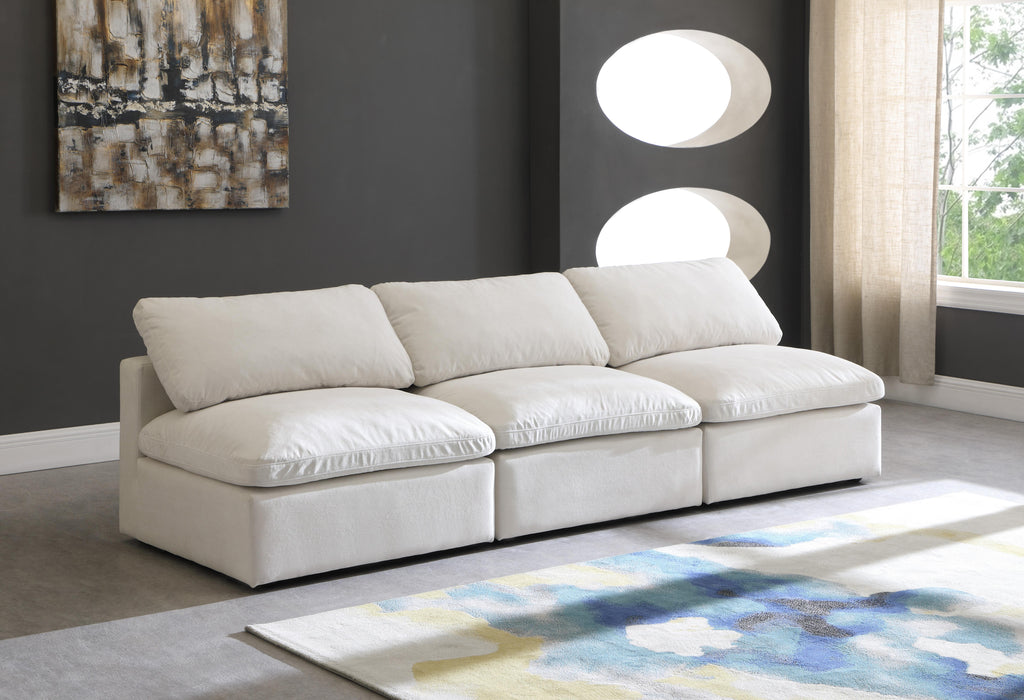 Plush Cream Velvet Standard Cloud Modular Sofa - Royal Furniture & Gifts (MI) - Multi Location