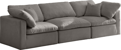 Plush Grey Velvet Standard Cloud Modular Sofa - Royal Furniture & Gifts (MI) - Multi Location