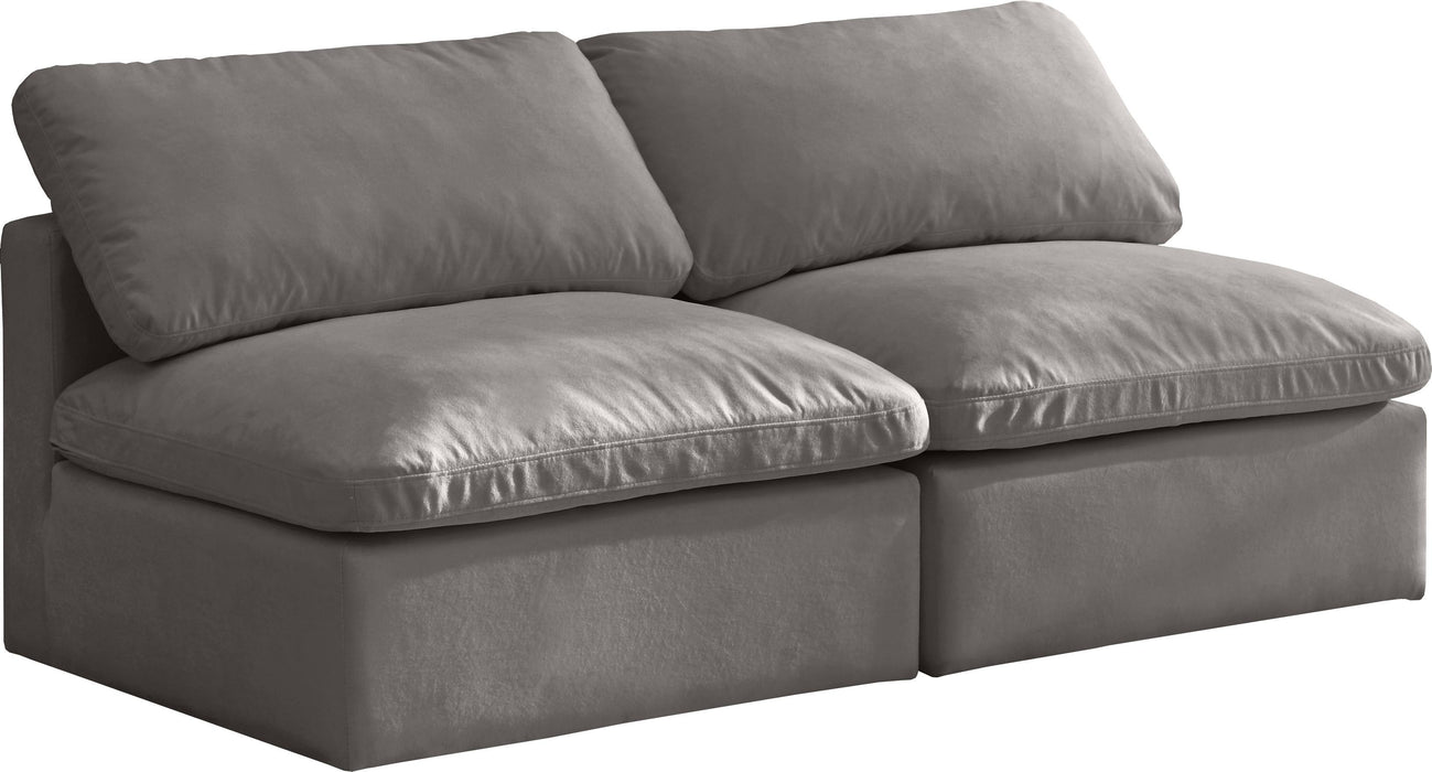 Plush Grey Velvet Standard Cloud Modular Sofa - Royal Furniture & Gifts (MI) - Multi Location