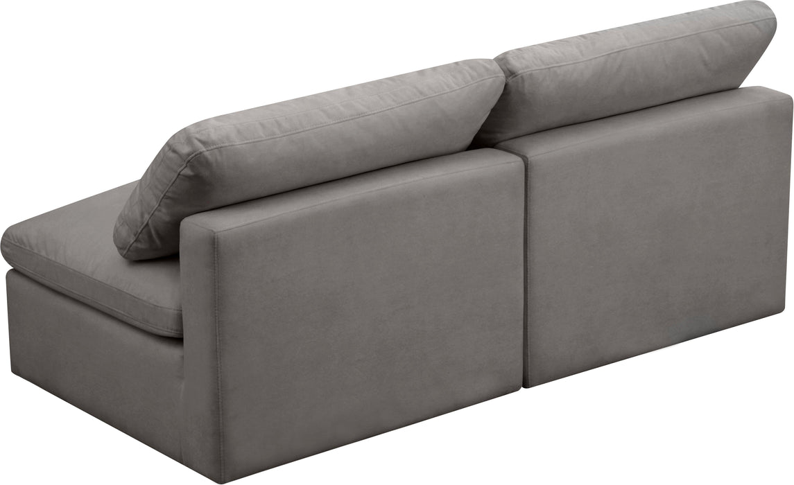 Plush Grey Velvet Standard Cloud Modular Sofa - Royal Furniture & Gifts (MI) - Multi Location