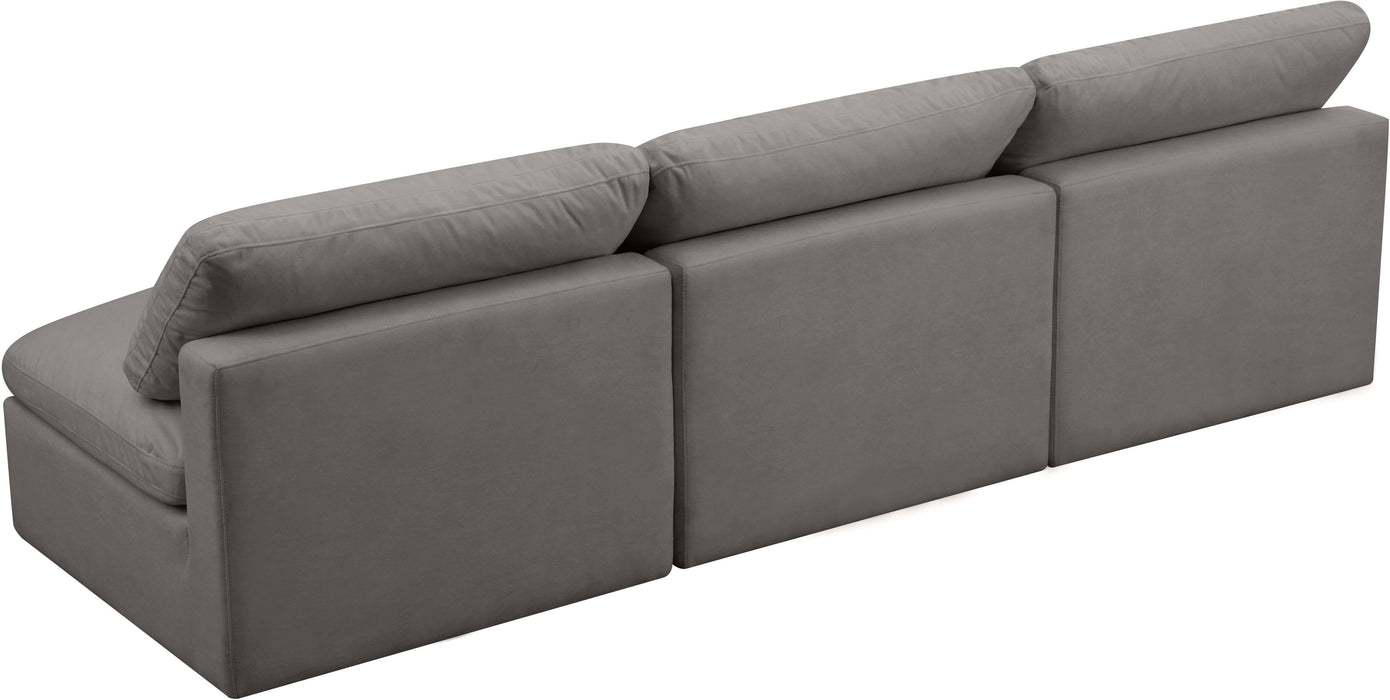 Plush Grey Velvet Standard Cloud Modular Sofa - Royal Furniture & Gifts (MI) - Multi Location