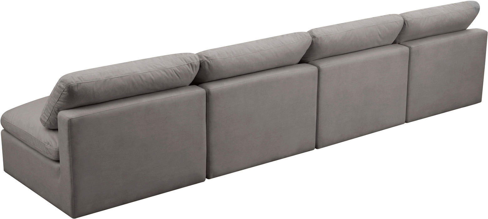 Plush Grey Velvet Standard Cloud Modular Sofa - Royal Furniture & Gifts (MI) - Multi Location