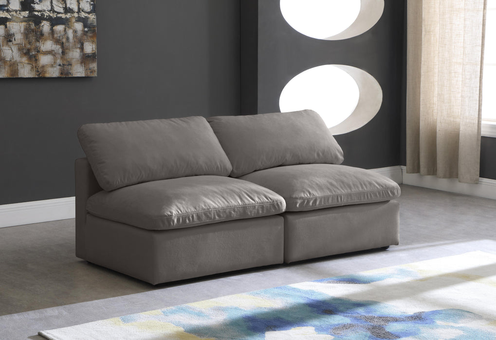 Plush Grey Velvet Standard Cloud Modular Sofa - Royal Furniture & Gifts (MI) - Multi Location