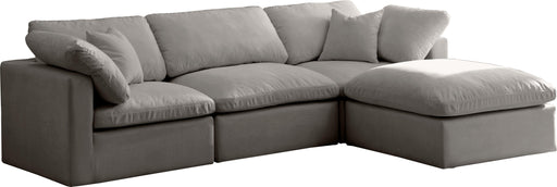 Plush Grey Velvet Standard Cloud Modular Sectional - Royal Furniture & Gifts (MI) - Multi Location
