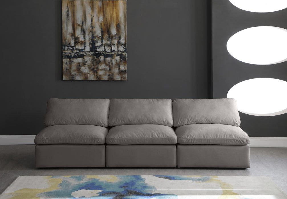 Plush Grey Velvet Standard Cloud Modular Sofa - Royal Furniture & Gifts (MI) - Multi Location