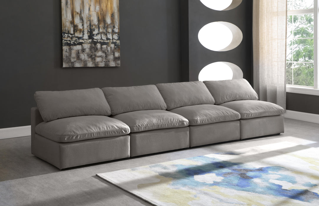 Plush Grey Velvet Standard Cloud Modular Sofa - Royal Furniture & Gifts (MI) - Multi Location