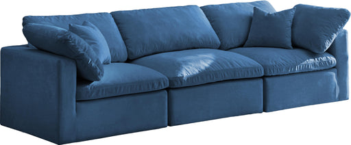 Plush Navy Velvet Standard Cloud Modular Sofa - Royal Furniture & Gifts (MI) - Multi Location