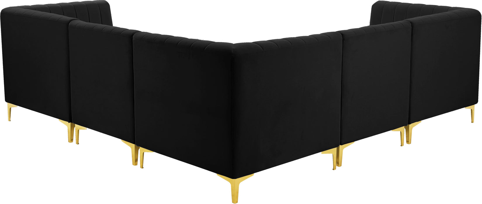 Alina Black Velvet Modular Sectional - Royal Furniture & Gifts (MI) - Multi Location