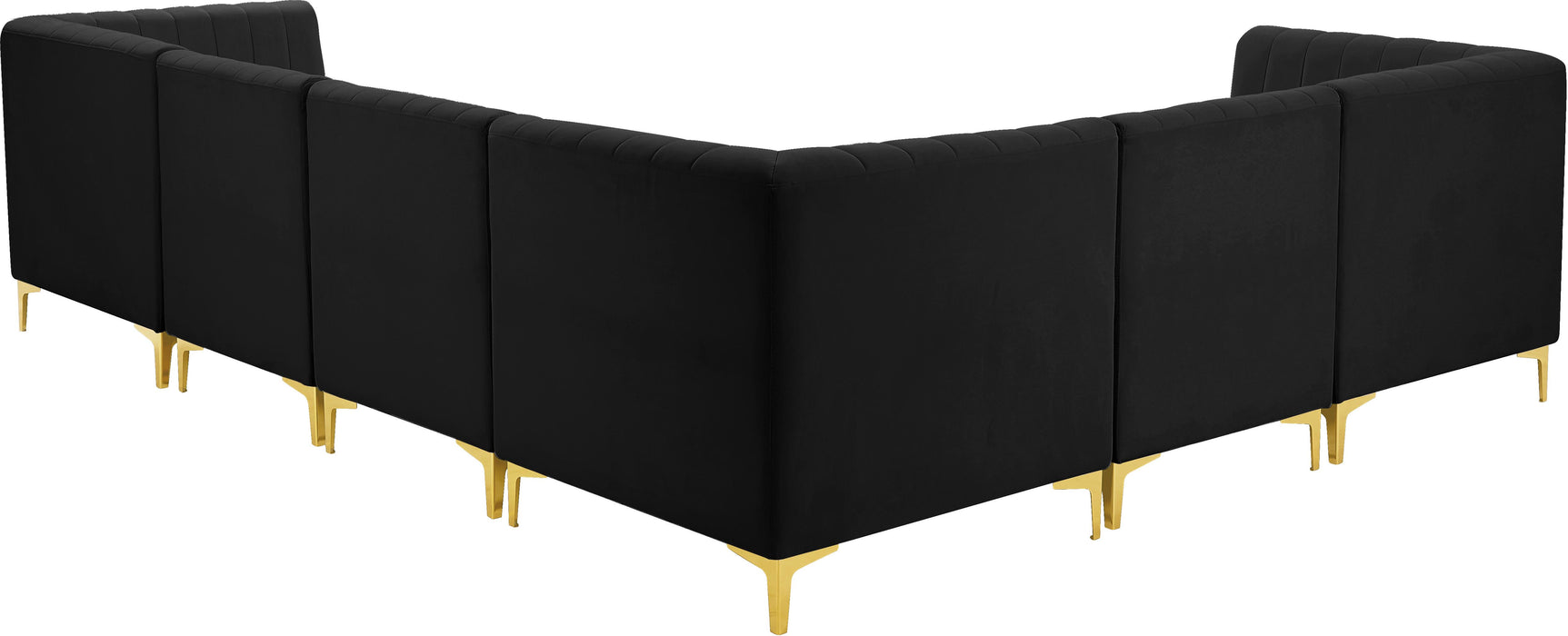 Alina Black Velvet Modular Sectional - Royal Furniture & Gifts (MI) - Multi Location