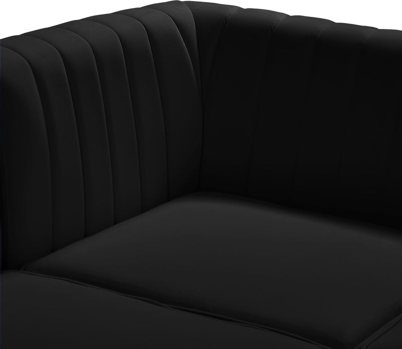 Alina Black Velvet Modular Sectional - Royal Furniture & Gifts (MI) - Multi Location