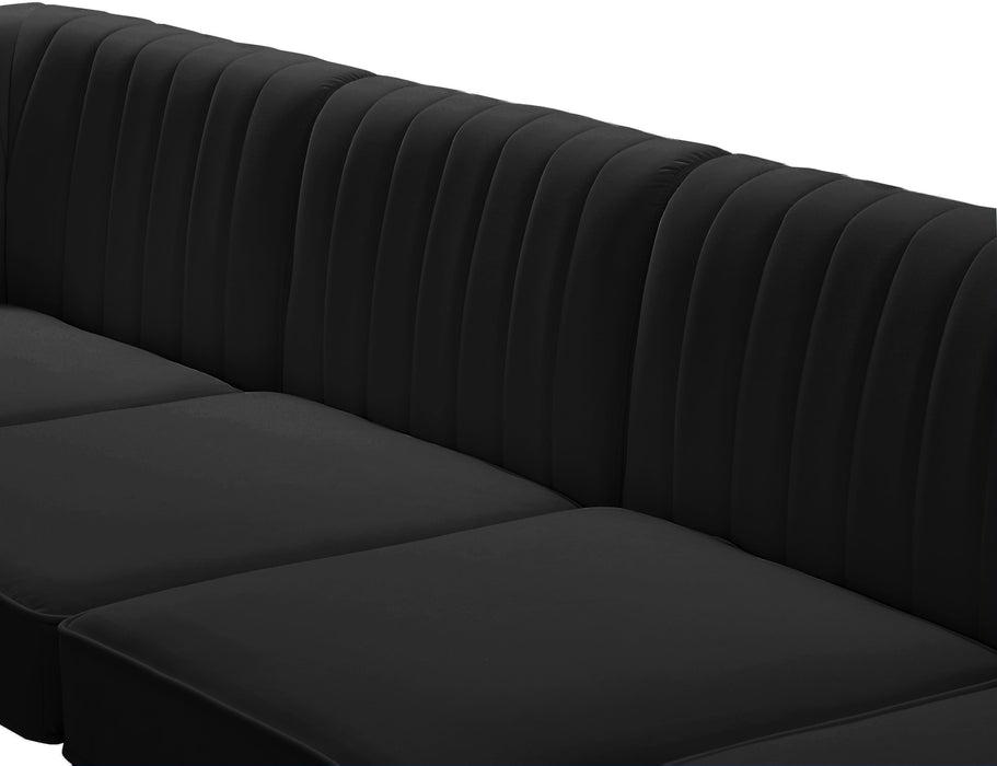 Alina Black Velvet Modular Sectional - Royal Furniture & Gifts (MI) - Multi Location