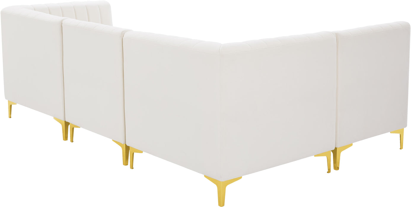 Alina Cream Velvet Modular Sectional - Royal Furniture & Gifts (MI) - Multi Location