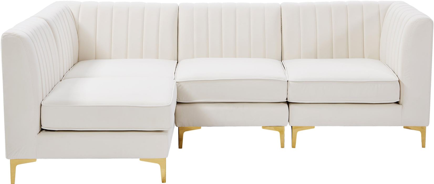 Alina Cream Velvet Modular Sectional - Royal Furniture & Gifts (MI) - Multi Location