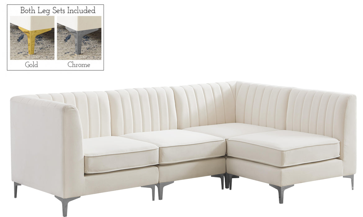 Alina Cream Velvet Modular Sectional - Royal Furniture & Gifts (MI) - Multi Location