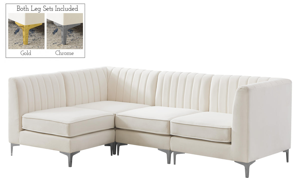 Alina Cream Velvet Modular Sectional - Royal Furniture & Gifts (MI) - Multi Location