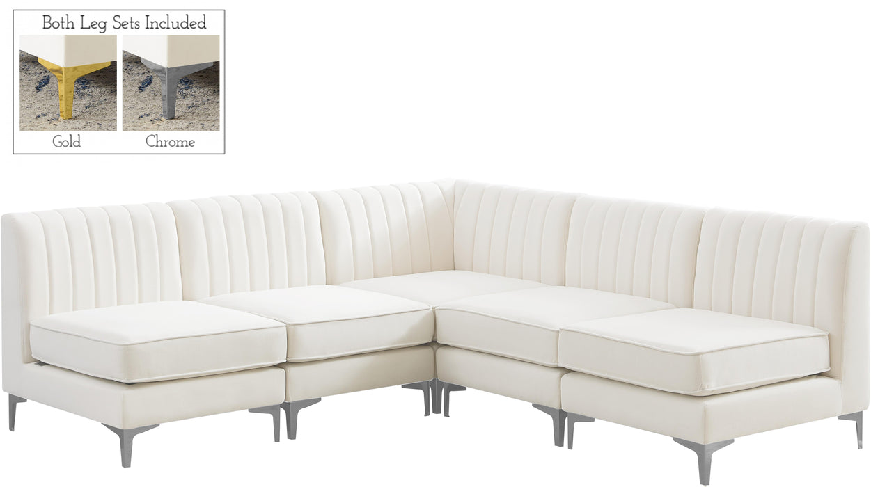 Alina Cream Velvet Modular Sectional - Royal Furniture & Gifts (MI) - Multi Location
