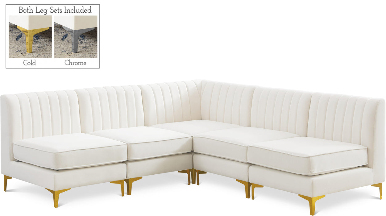 Alina Cream Velvet Modular Sectional - Royal Furniture & Gifts (MI) - Multi Location