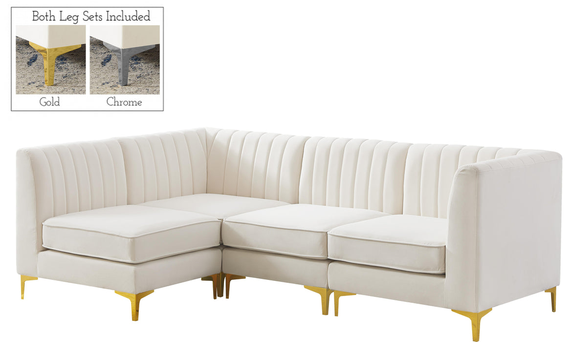 Alina Cream Velvet Modular Sectional - Royal Furniture & Gifts (MI) - Multi Location